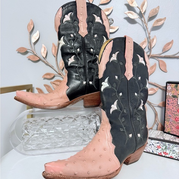 🔥 Authentic Jaca Boots Pink & Black Embroidery Size 6 🔥 - Picture 4 of 4